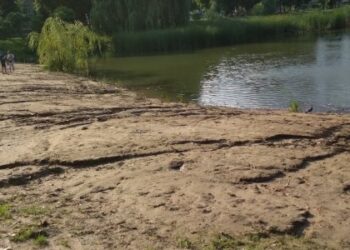 Львів’яни просять укріпити берег озера в Горіховому Гаю