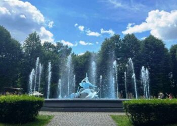 У Стрийському парку запрацював фонтан, який був на реставрації