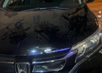 П’яний чоловік у центрі Львова посеред дороги бив автівки: його затримали (відео)