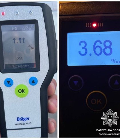 У Львові патрульні за добу затримали двох дуже п’яних водіїв: один з них вчинив ДТП