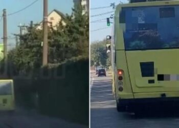 У Львові водій автобуса заплатить штраф за обʼїзд корків тротуаром – Надзвичайні події