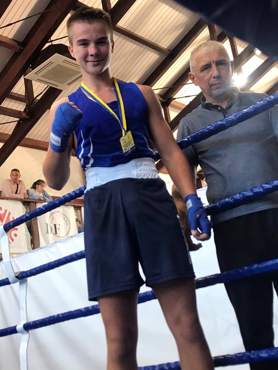 Арсен Корецький з наставником Іваном Павловичем Хомяком