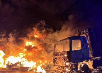 Масштабна пожежа 30 грудня біля Тернополя