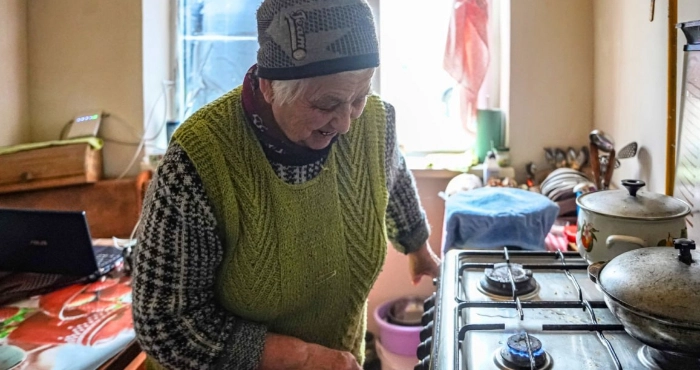 Відновлене газопостачання в домівках села Олександрівка Станіславської громади. Фото: Херсонська обласна військова адміністрація/Facebook.