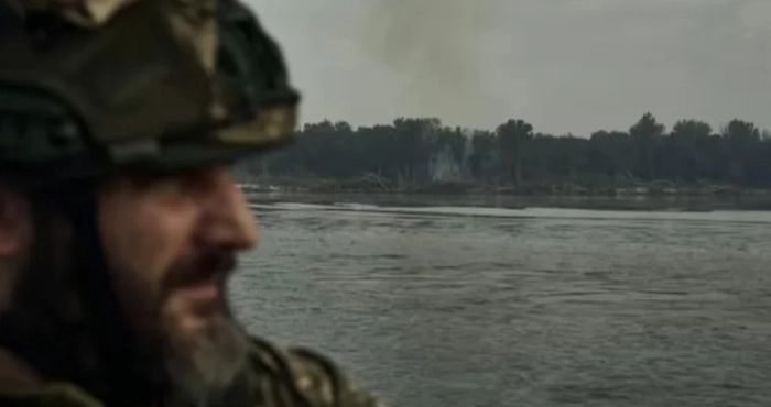 Українські бійці  на лівому березі Херсонщини. Фото: Костянтин і Владислава Ліберови / Zelenskiy / Official.