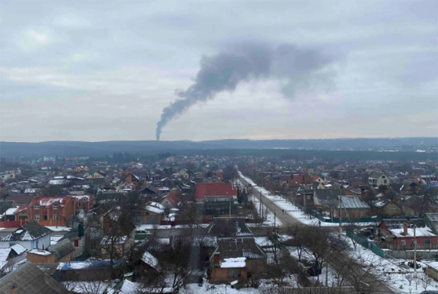 Новини Вінниці / Подробиці пожежі на підприємстві «Ковбаскофф» поблизу Вінниці: палаючі шини «додали фарб» 