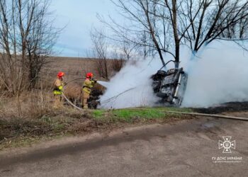 В Днепропетровской области ВАЗ столкнулся с деревом, перевернулся и загорелся – Дніпро