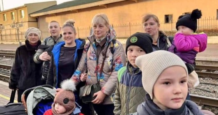 Евакуйовані на Прикарпаття діти з Херсонщини. Фото: Херсонська ОВА/Telegram.