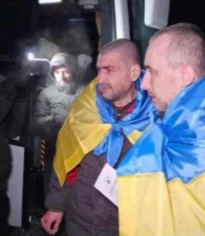 Скриншот з відео обміну полоненими, де видно Остапа Решітника, фото Світлани Решетник /Львівської ОВА