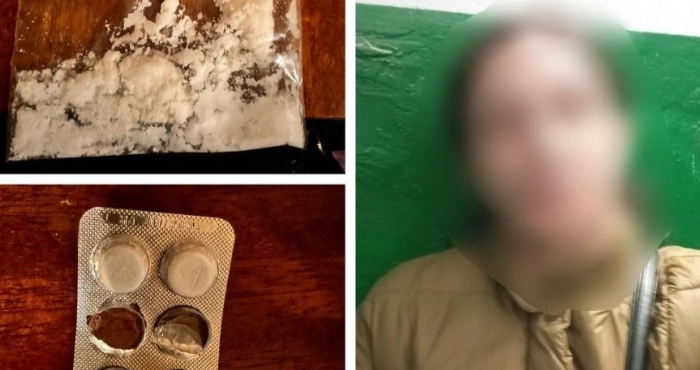 Затримана за бут наркотиків мешканка Херсона. Фото: Поліція Херсонської області/Telegram.