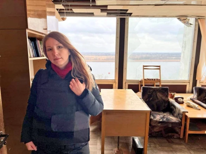 Вікторія Амеліна у Херсоні у лютому 2023 року