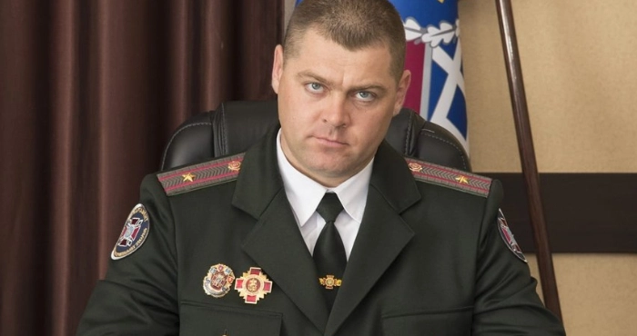 Засуджений за державну зраду колишній начальник начальник колонії № 90 у Херсоні Євген Соболєв. Фото: Facebook.