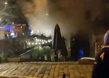 Вночі у Реберні під Арсеналом у центрі Львова спалахнула пожежа