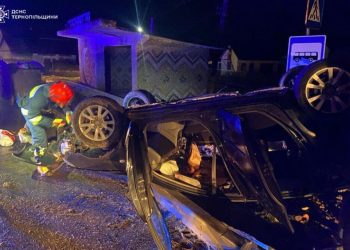 ДТП біля Бережан на Тернопільщині – легковик перекинувся на дах, є травмовані