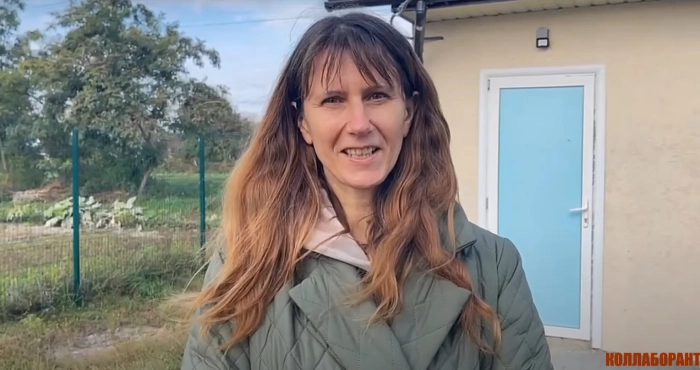 Окупаціна голова села Терасівка Херсонського району Наталія Литвиненко. Фото: Ценрт журналістських розслідувань.