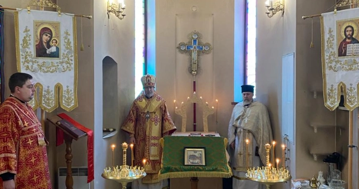 Божествена літургія у храмі Сорока мучеників Севастійських. Фото: Никодим/Facebook.