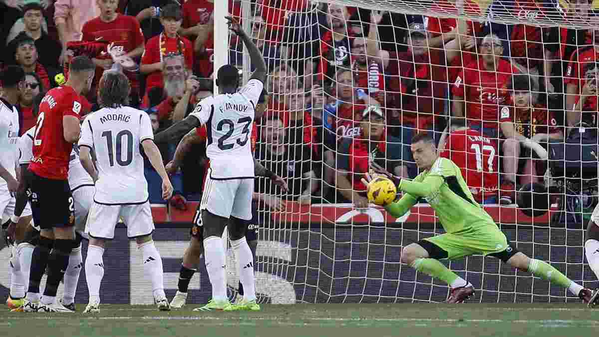 Андрей Лунин провел отличный матч и помог «Реалу» минимально обыграть «Мальорку»