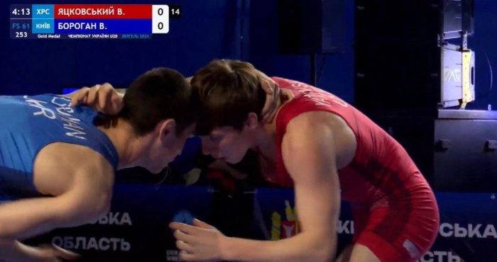 Срібний призер Чемпіонату України з вільної боротьби Владислав Яцковський. Фото: Херсонська ОВА/Telegram.
