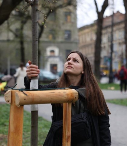 12 дерев висадили дружини та рідні загиблих військовослужбовців