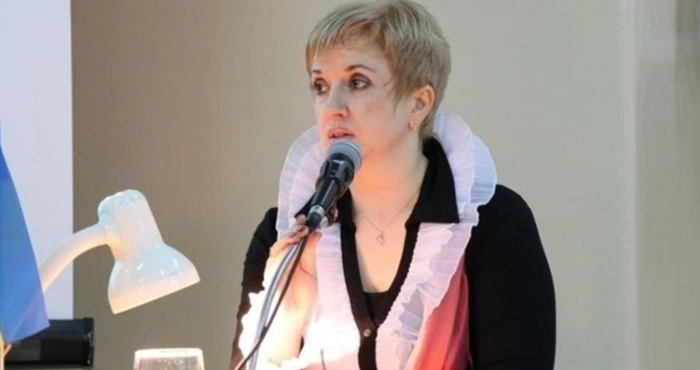 Обвинувачена у колабораціонізмі депутатка Херсонської обласної ради Світлана Межерицька. Фото: Kavun.Сity.