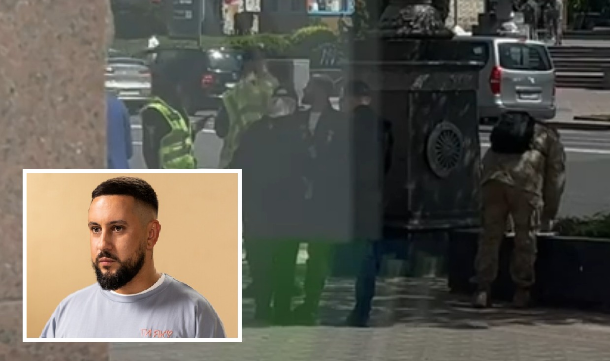 Новости Днепра про В центре Киева представители ТЦК и полиции остановили певца Монатика: видео