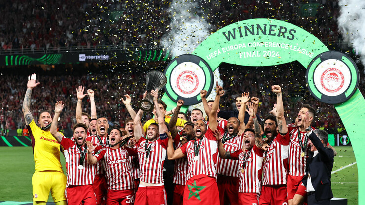 Греческий Олимпиакос выиграл Лигу конференций УЕФА 2023/24