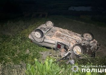 ДТП біля Іванківців – авто злетіло у кювет і перекинулося