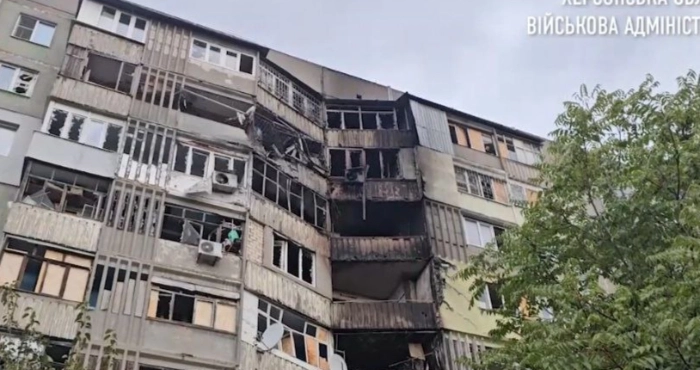 Наслідки обстрілів. Фото: Херсонська ОВА/Telegram.