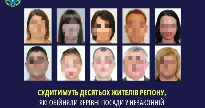 Підсудні посадовці окупаційної податкової служби Херсонщини. Фото: Херсонська обласна прокуратура.