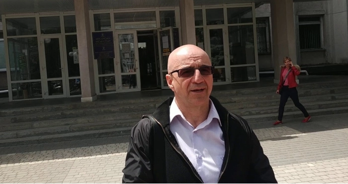 Дмитро Больбот біля Херсонської міської ради