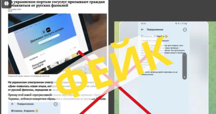 Скриншоти фейка про «Дію»