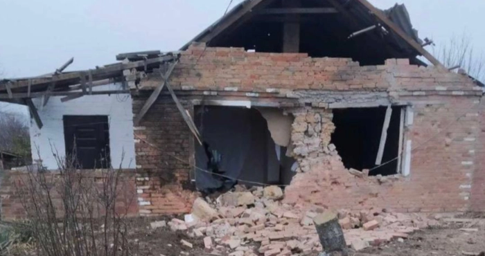 Будинок у Томариному після обстрілу росіян / Херсонська ОВА