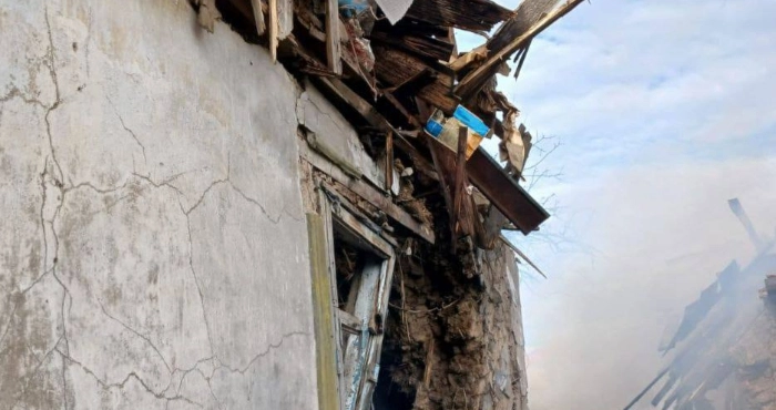 Будинок після обстрілу в Херсоні / Херсонська МВА