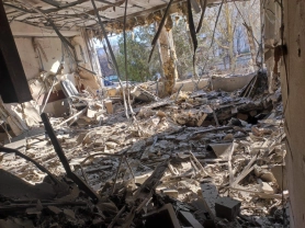 Наслідки обстрілу університету / Олександр Співаковський