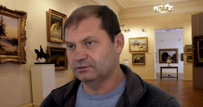 Колаборант Кузьменко / Стоп-кадр з інтерв'ю російським пропагандистам