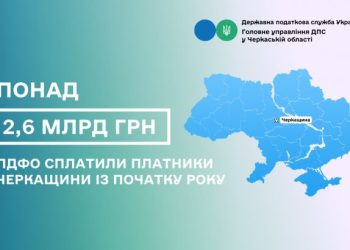 Із початку року платники Черкащини сплатили понад 2,6 млрд грн ПДФО — Новости Черкасс