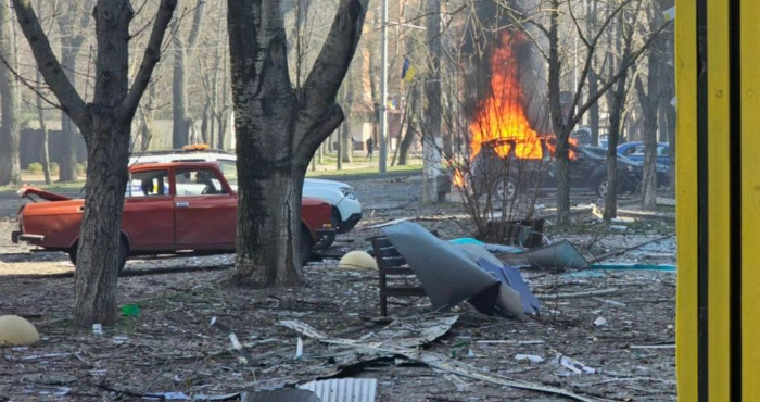 Наслідки авіаудару / Олександр Прокудін, Херсонська ОВА