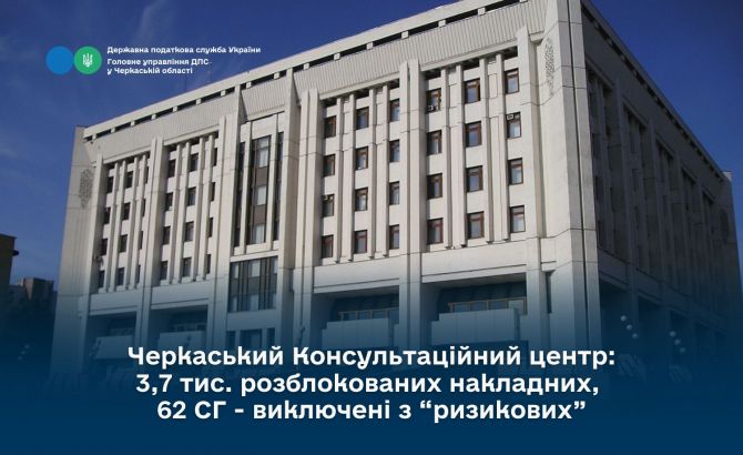 Близько 3,7 тисячі розблокованих податкових накладних Черкаський Консультаційний центр продовжує роботу(1)