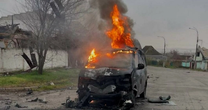 Пошкоджений автомобіль / Фото Андрія Петухова, Херсонська МВА