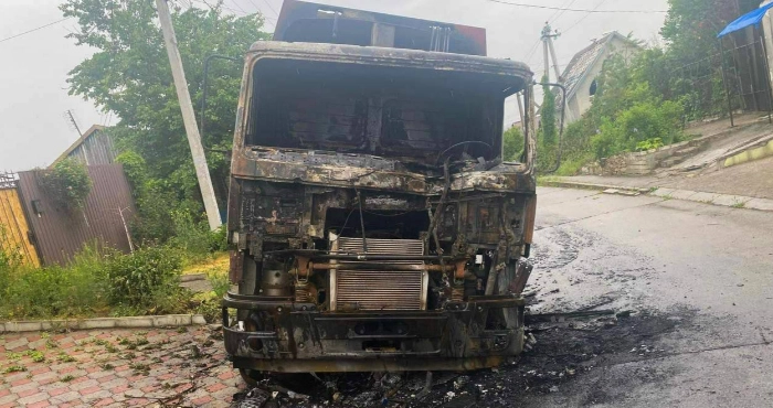 Наслідки атаки дрона / Херсонська МВА