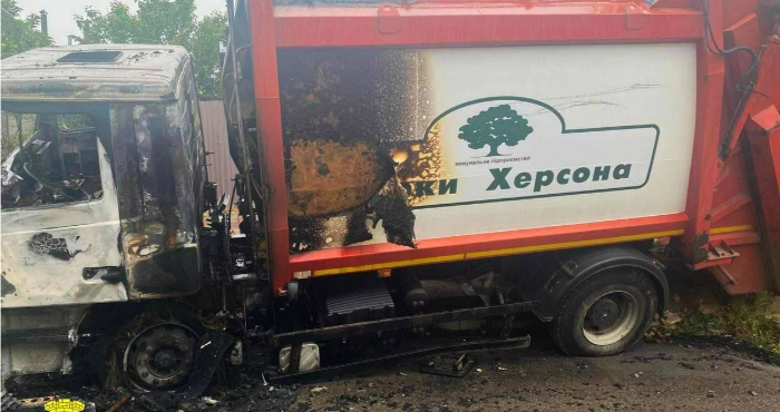 Наслідки атаки дрона / Херсонська МВА