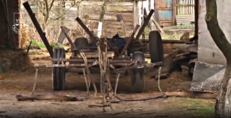 Кінна підвода, до якої прив’язали міліціонера