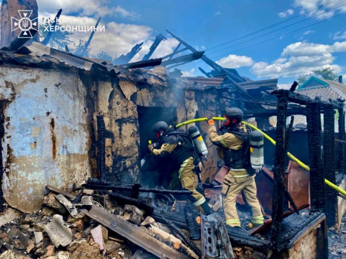 Пожежі через обстріли росіян / ДСНС України