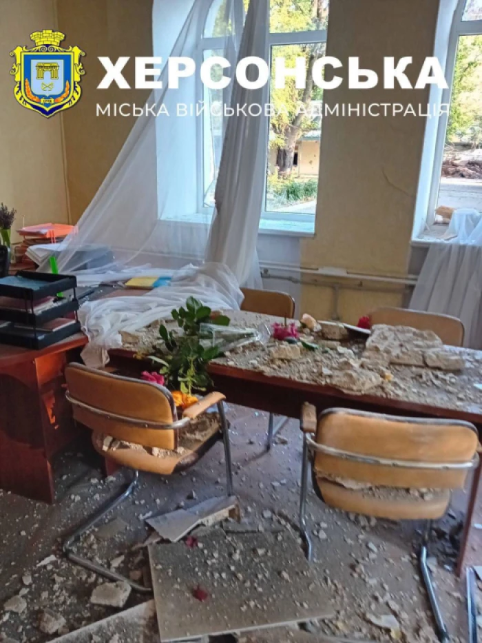 Навчальні заклади в Херсоні після російського обстрілу 5 червня 2025 року