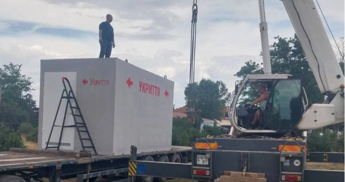 Встановлення укриття у Білозерській громаді / Херсонська ОВА