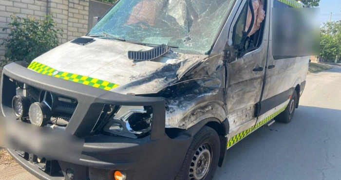 Наслідки атаки дрона / Херсонська ОВА