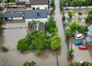 Із затоплених будинків біля Львава врятували вісьмох людей