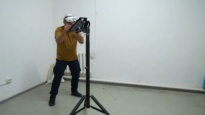 Навчання на кулеметному тренажері. Суспільне Черкаси