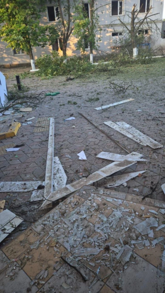 Білозерка після нічного обстрілу / Фото Херсонської ОВА