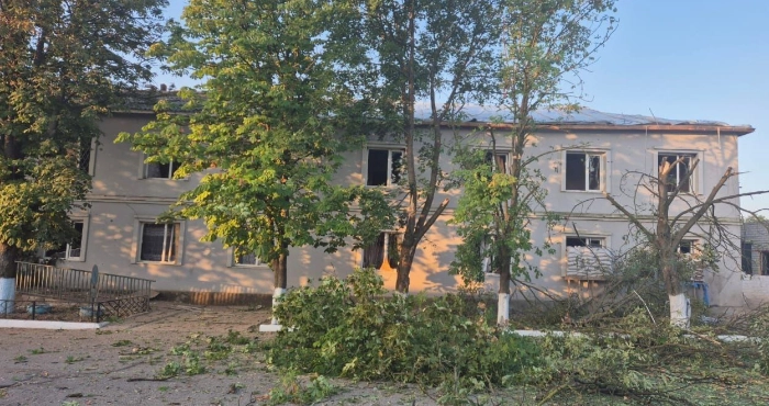 Білозерка після нічного обстрілу / Фото Херсонської ОВА